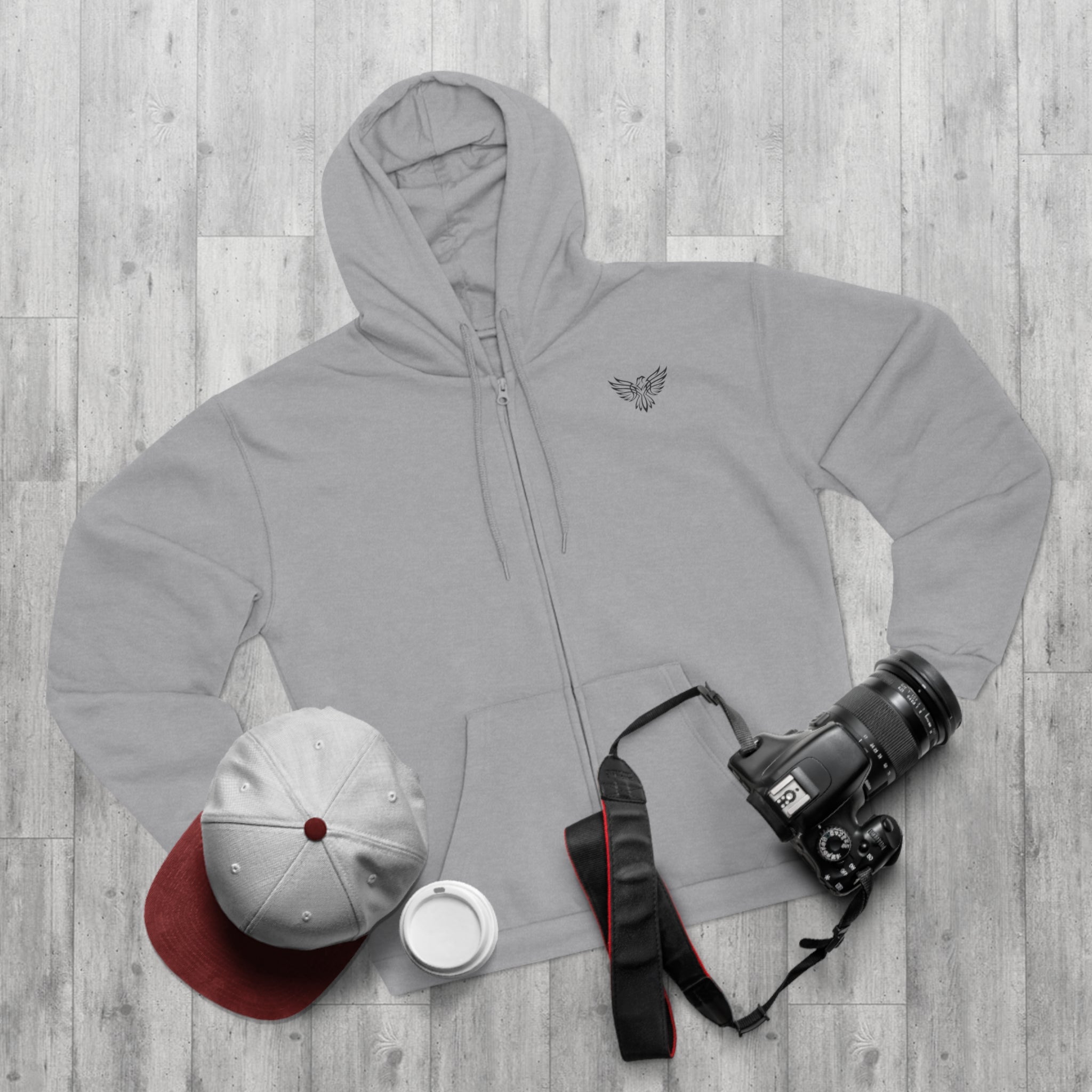 #4003 HOODED FREE WAY LOGO ZIP SWEATSHIRT
