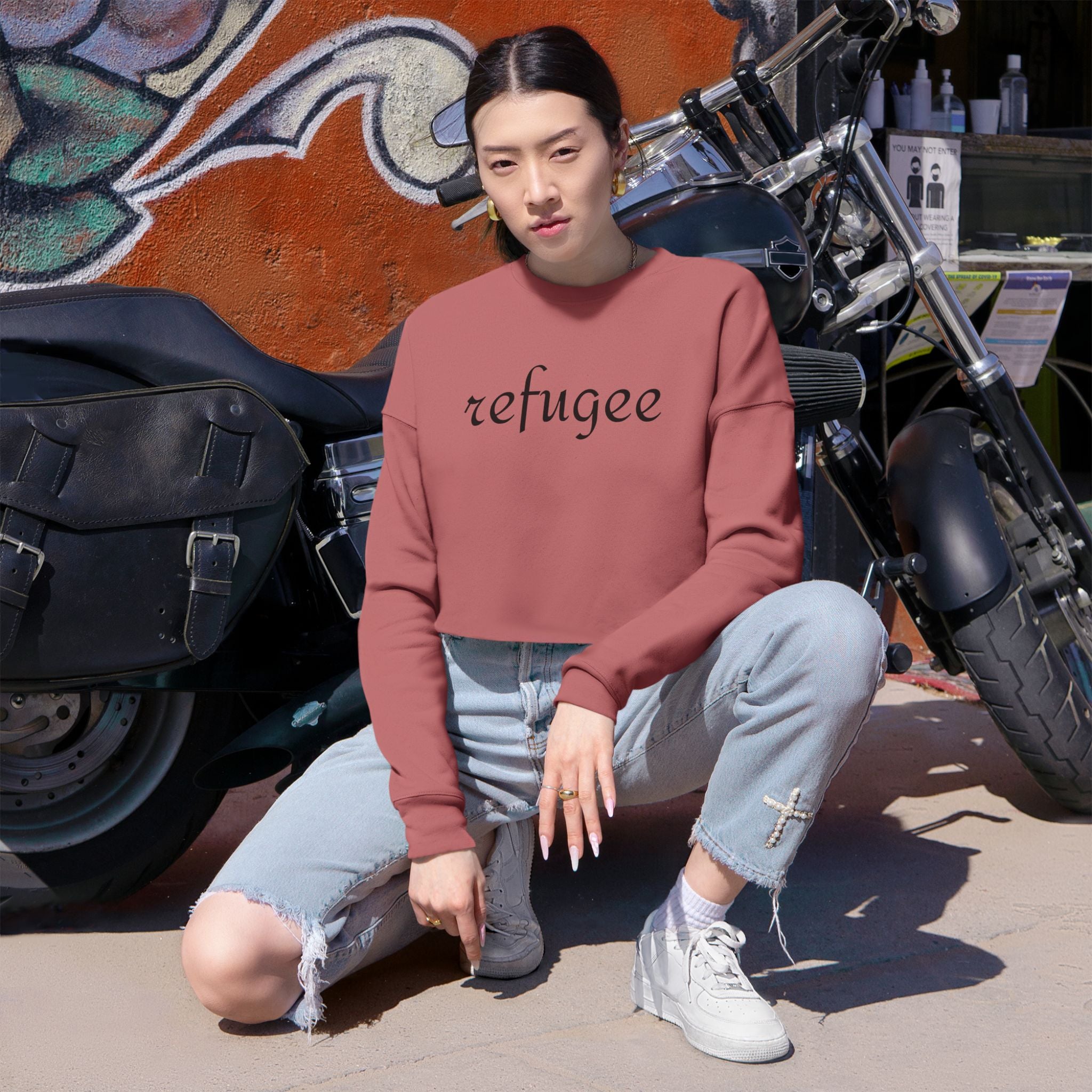 Cropped Sweatshirt | Refugee | Freeway Thinker | 4504
