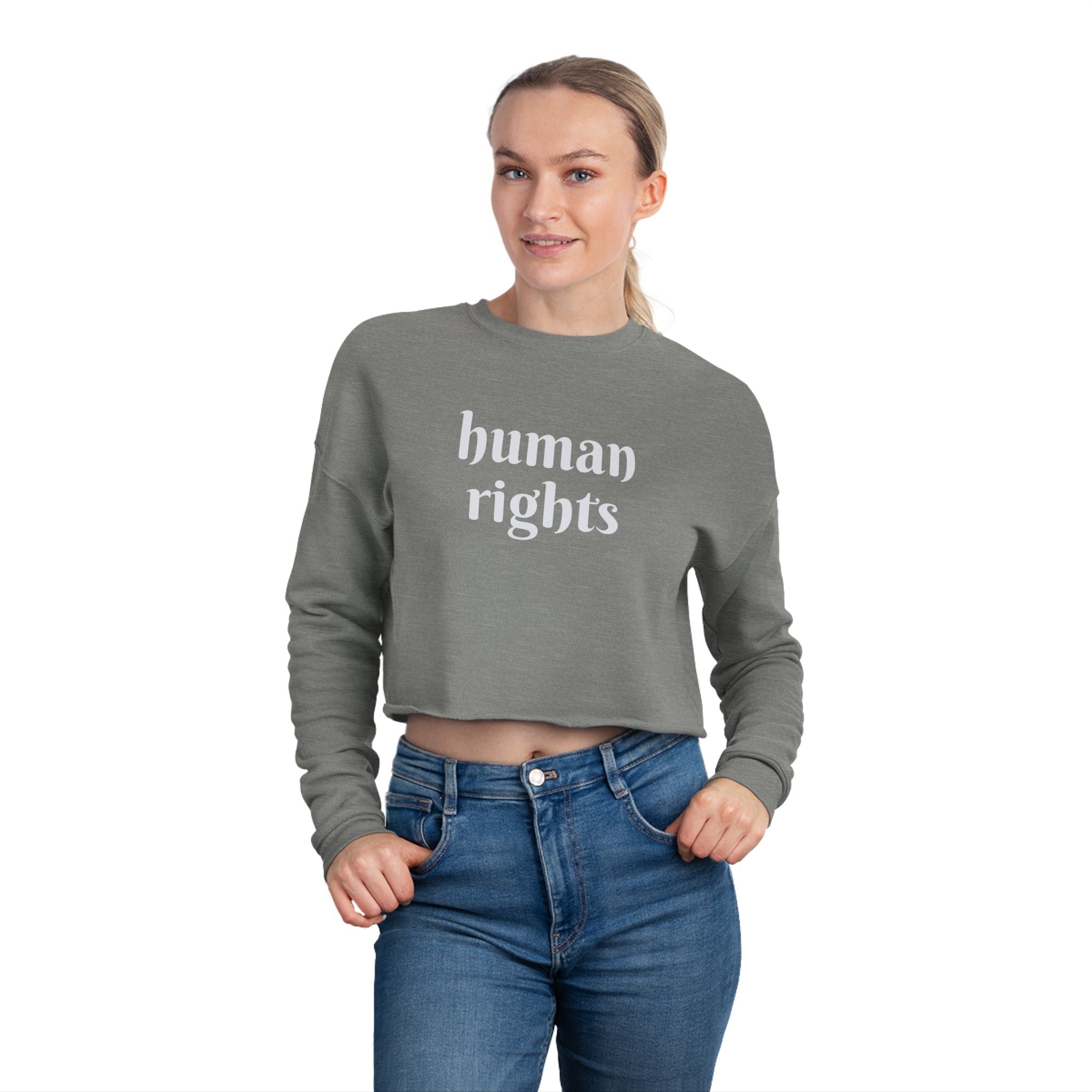 HUMAN RIGHTS - Cropped Sweatshirt