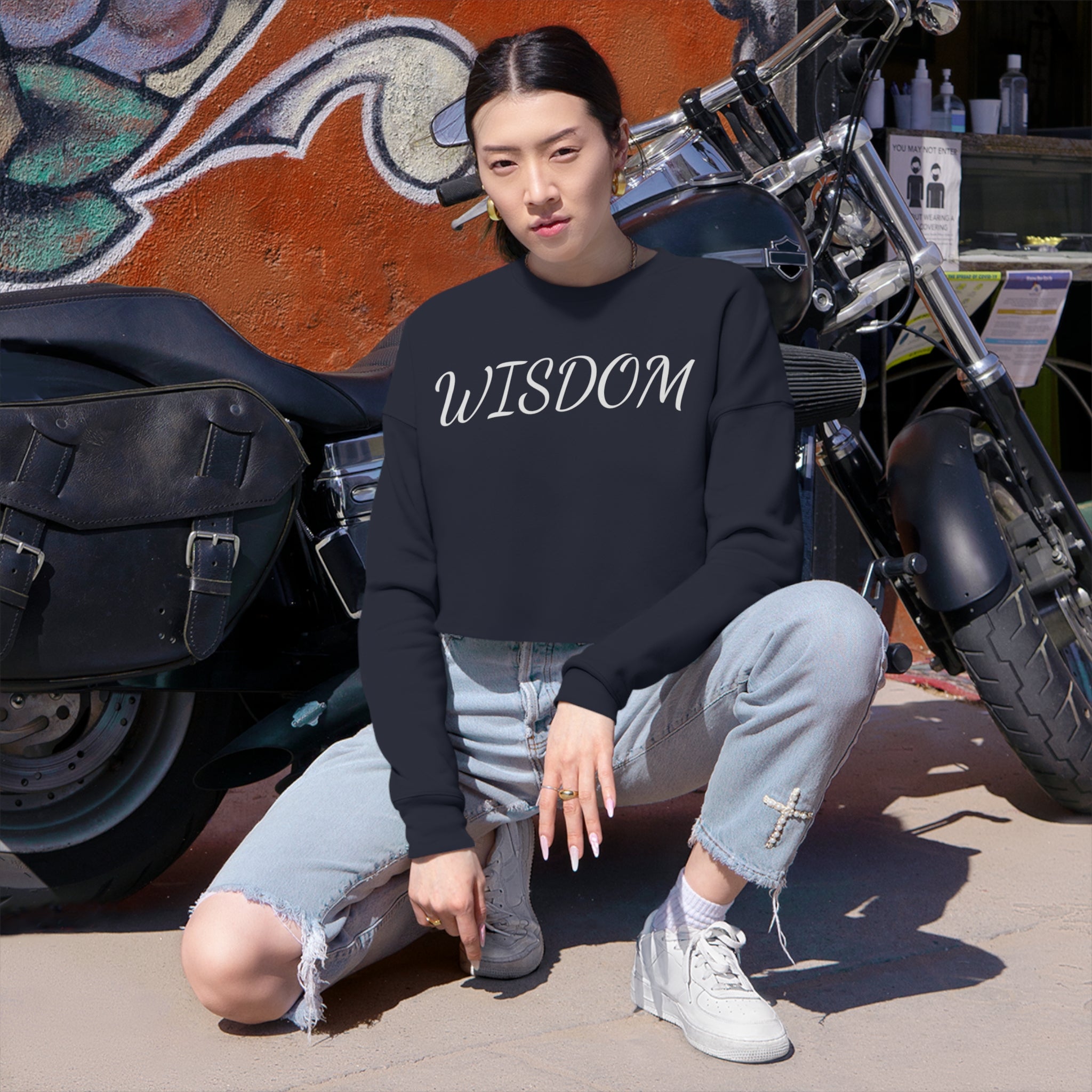 #4515 WISDOM Women's Cropped Sweatshirt