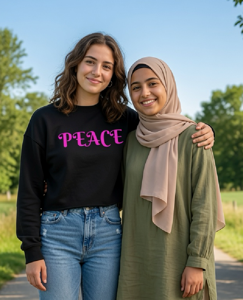 Cropped Sweatshirt | Peace | Freeway Thinker | 4511