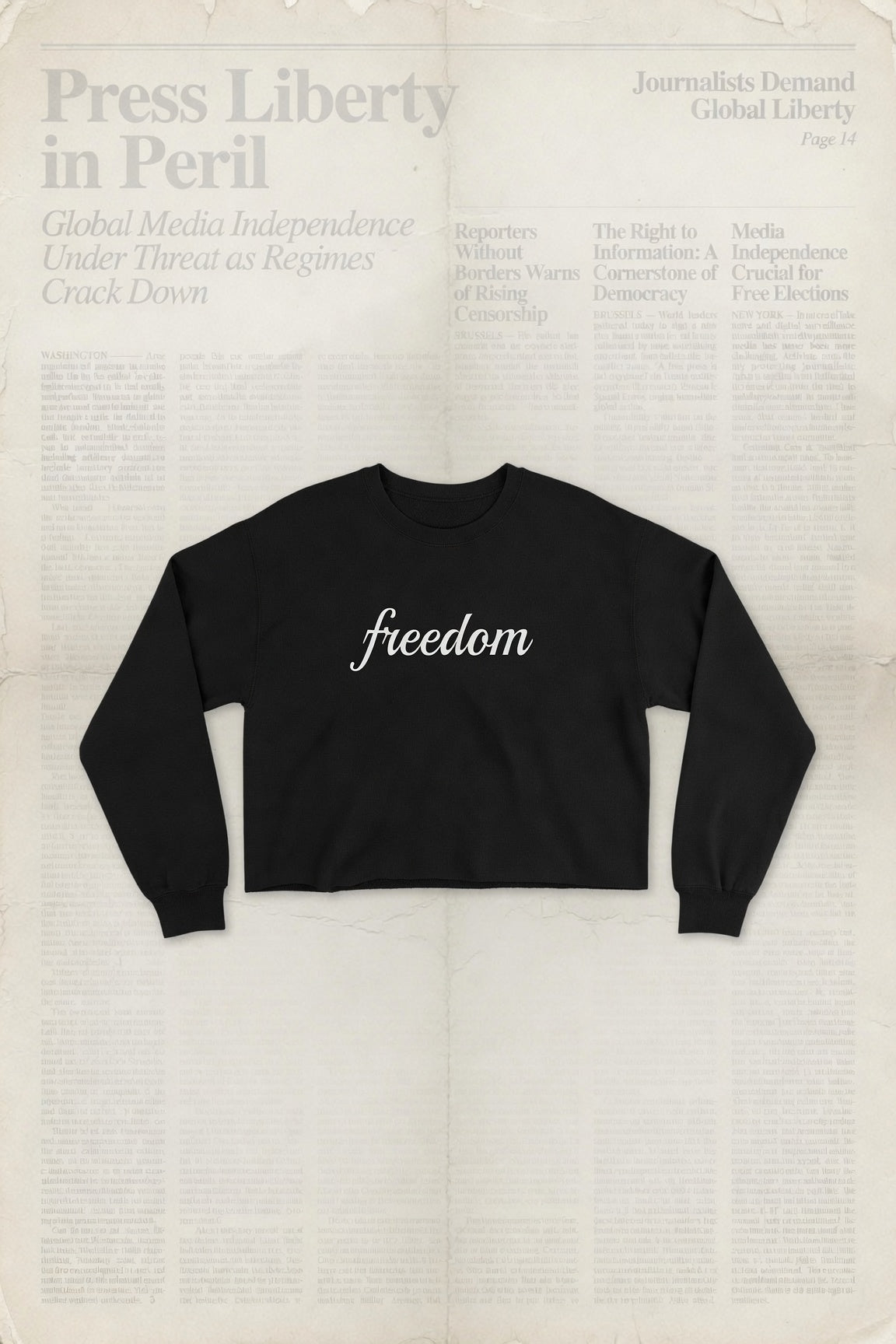 Cropped Sweatshirt | Freedom | Freeway Thinker | 4506