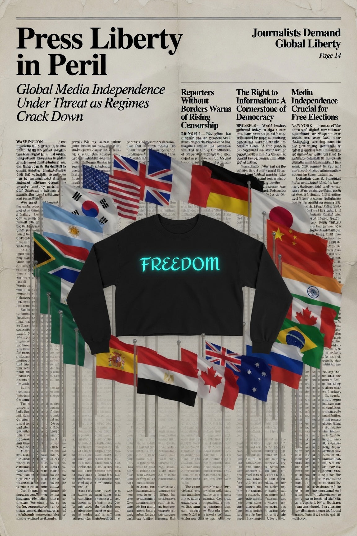Cropped Sweatshirt | Freedom | Freeway Thinker | 4506