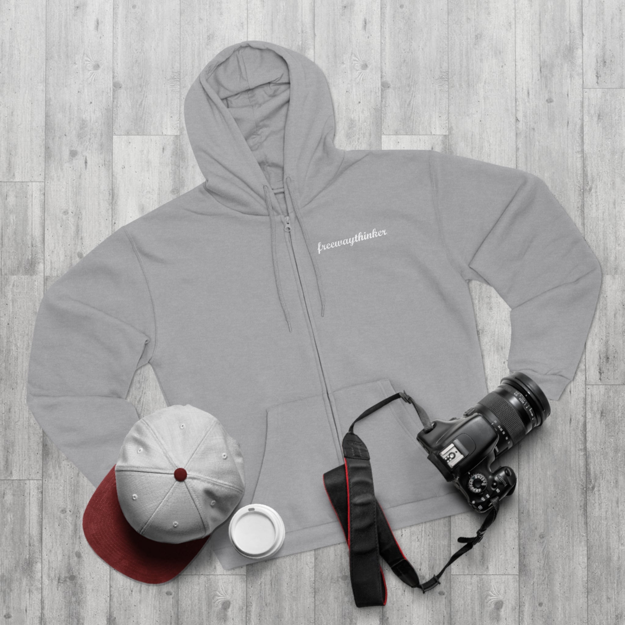 #4005 HOODED FREE WAY THINKER ZIP SWEATSHIRT