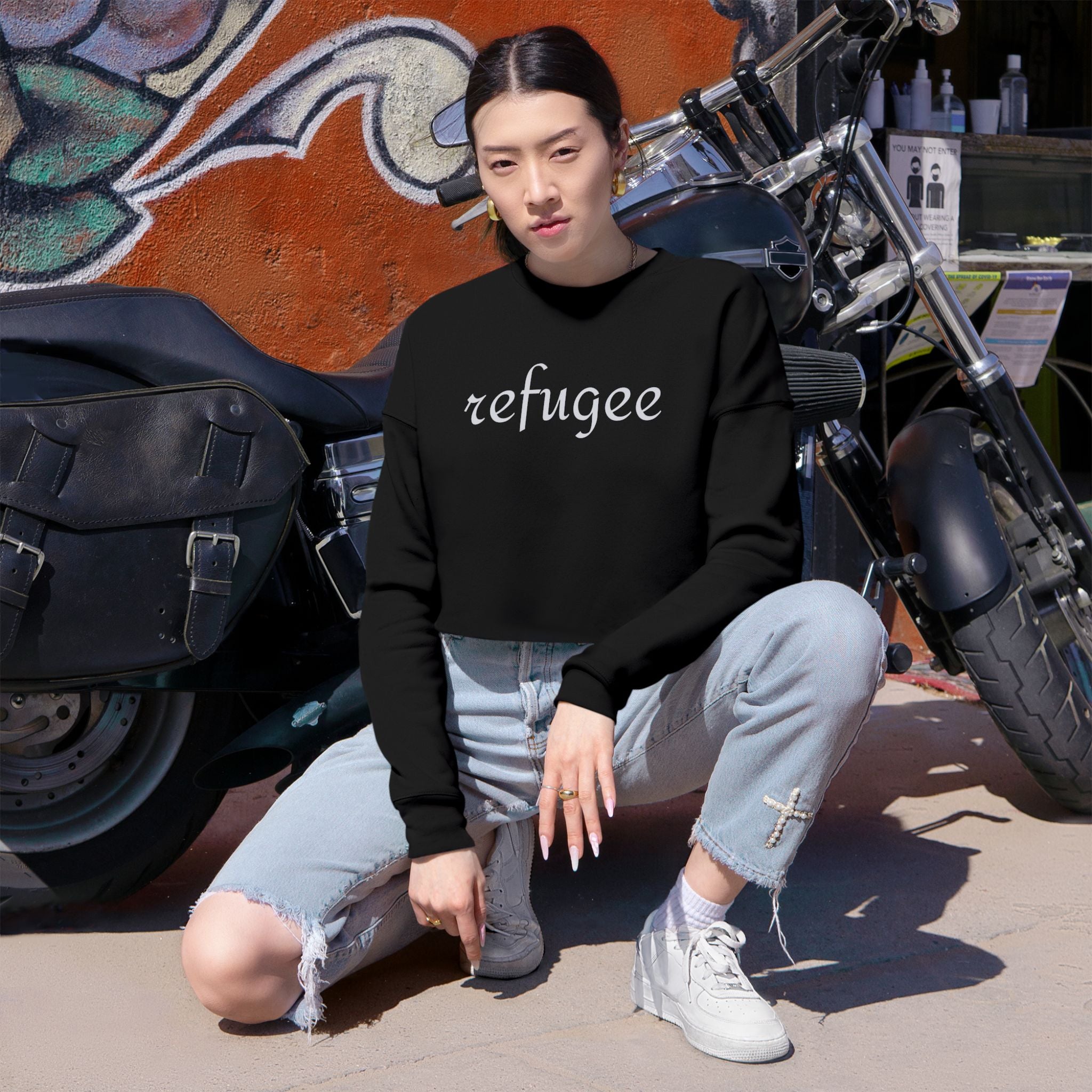 Cropped Sweatshirt | Refugee | Freeway Thinker | 4504