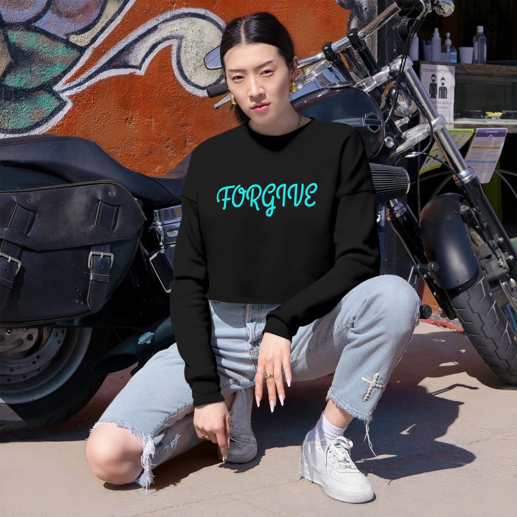 Cropped Sweatshirt | Forgive | Freeway Thinker | 4505