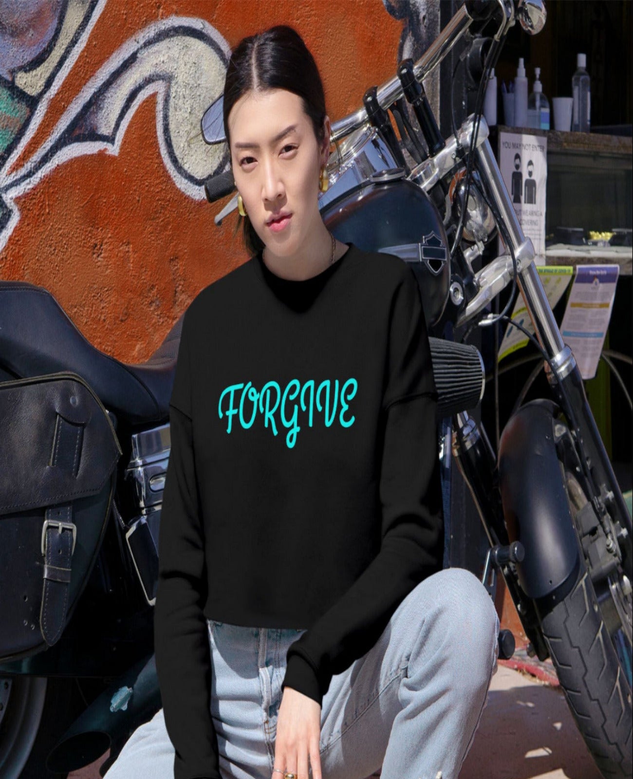 Cropped Sweatshirt | Forgive | Freeway Thinker | 4505
