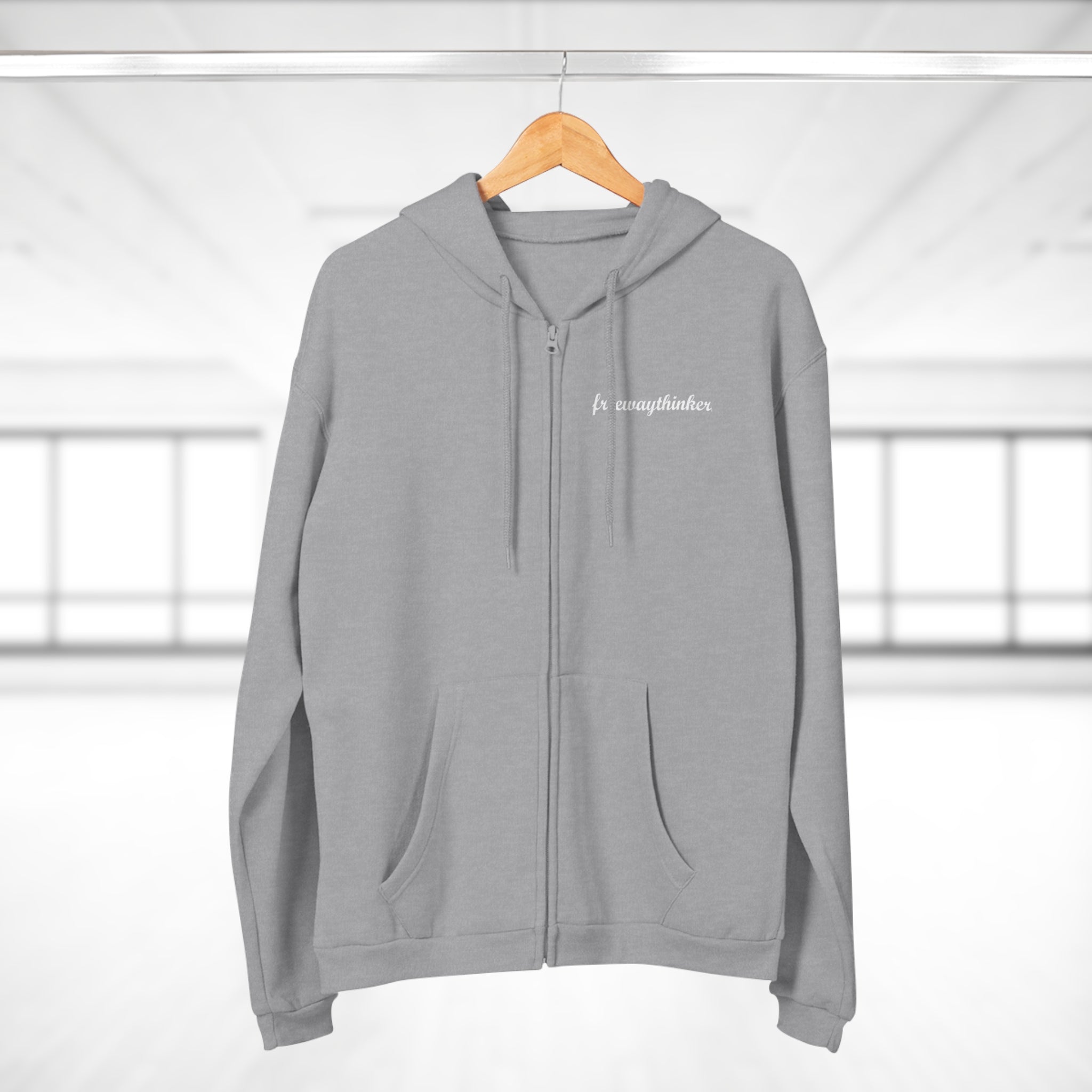 #4005 HOODED FREE WAY THINKER ZIP SWEATSHIRT