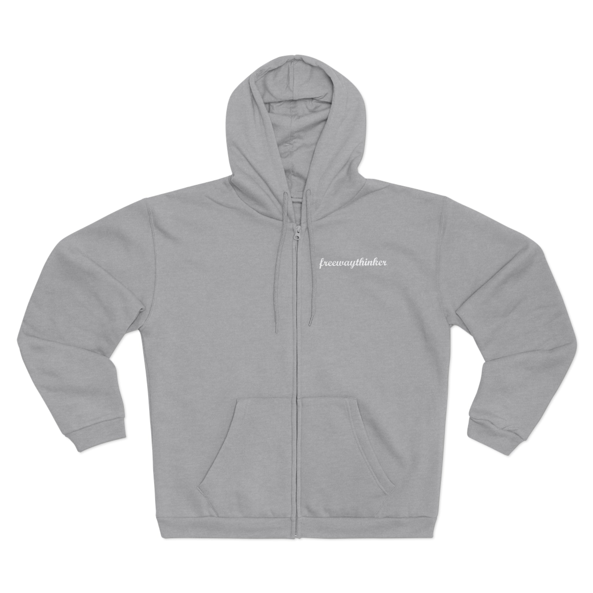 #4005  HOODED FREE WAY THINKER ZIP SWEATSHIRT