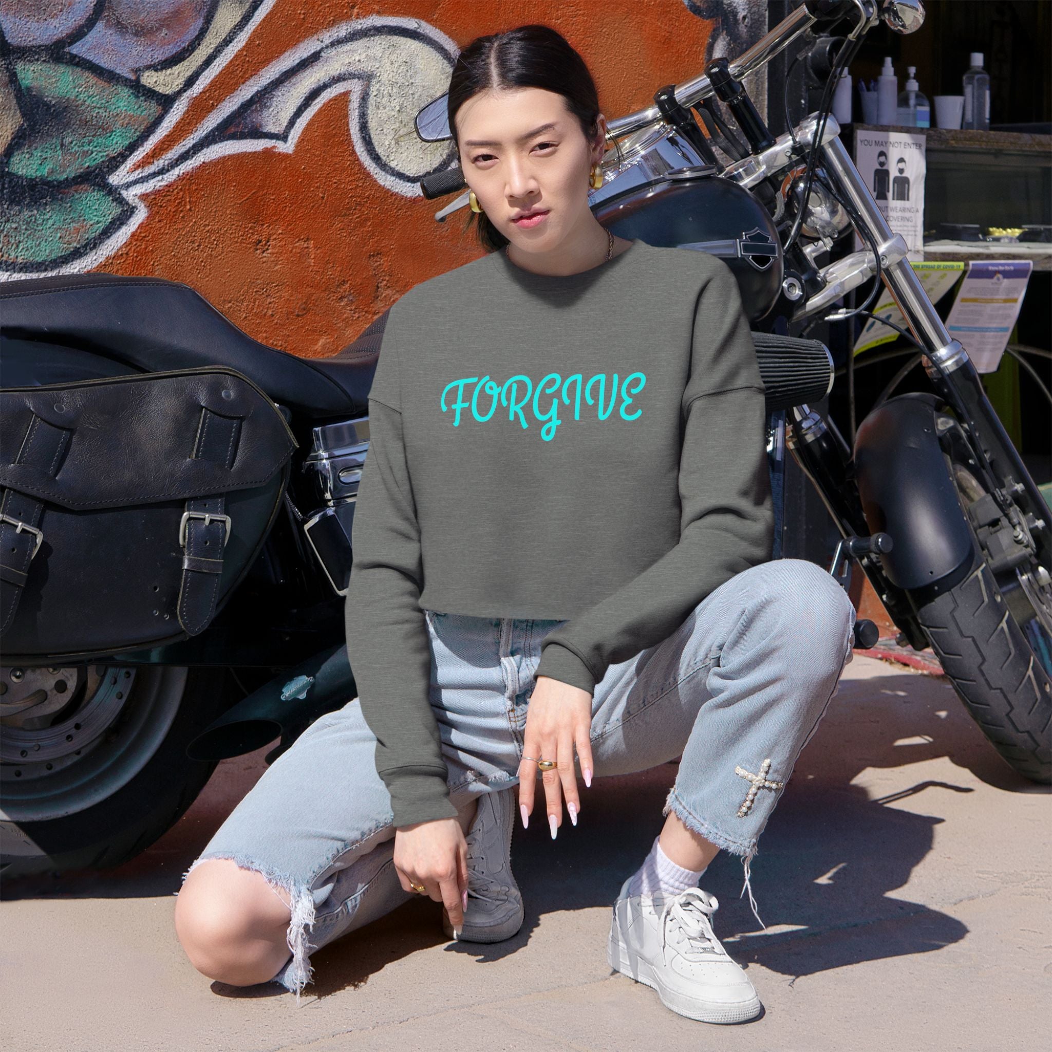 Cropped Sweatshirt | Forgive | Freeway Thinker | 4505