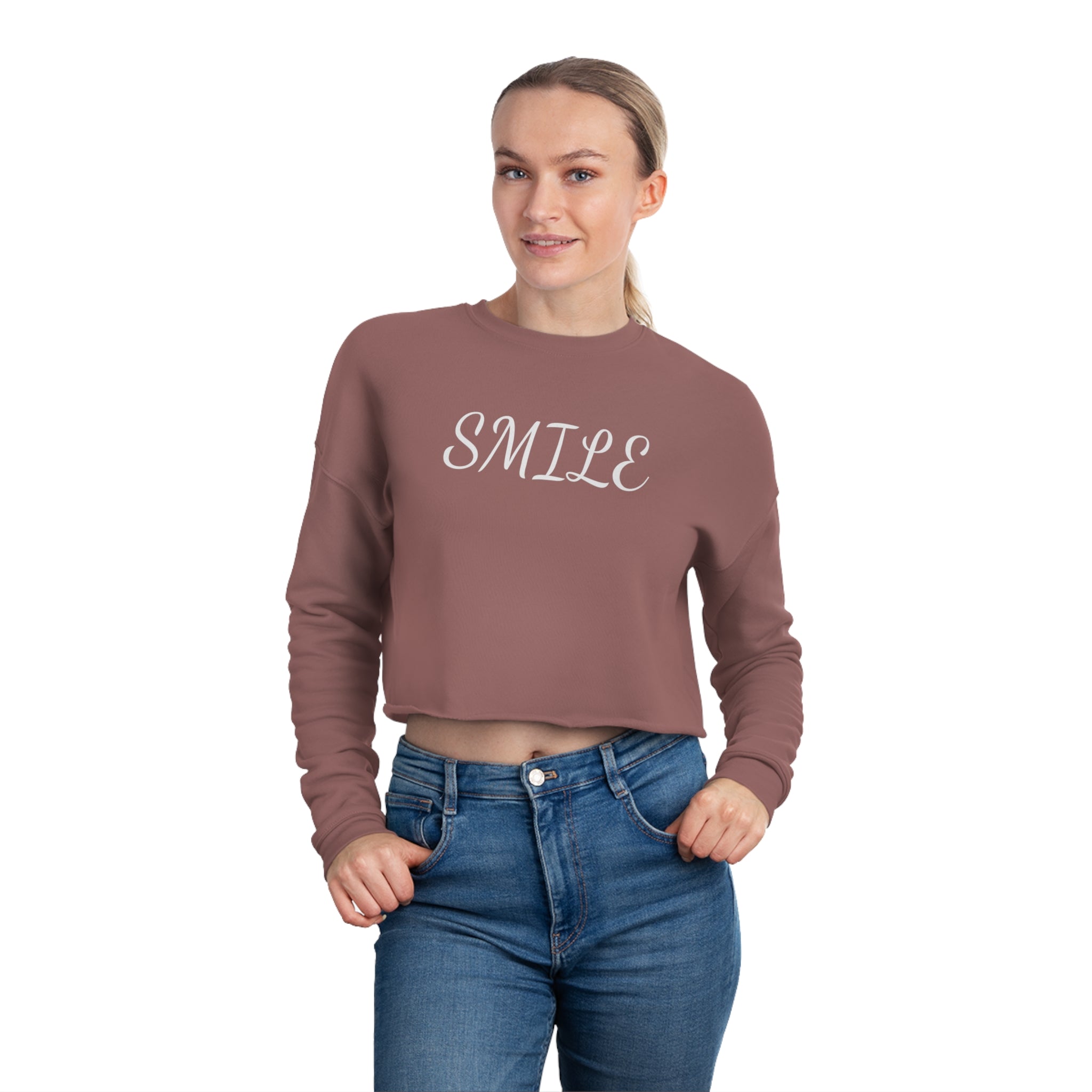Cropped Fleece Sweatshirt | Smile | Free Way Thinker | 4023