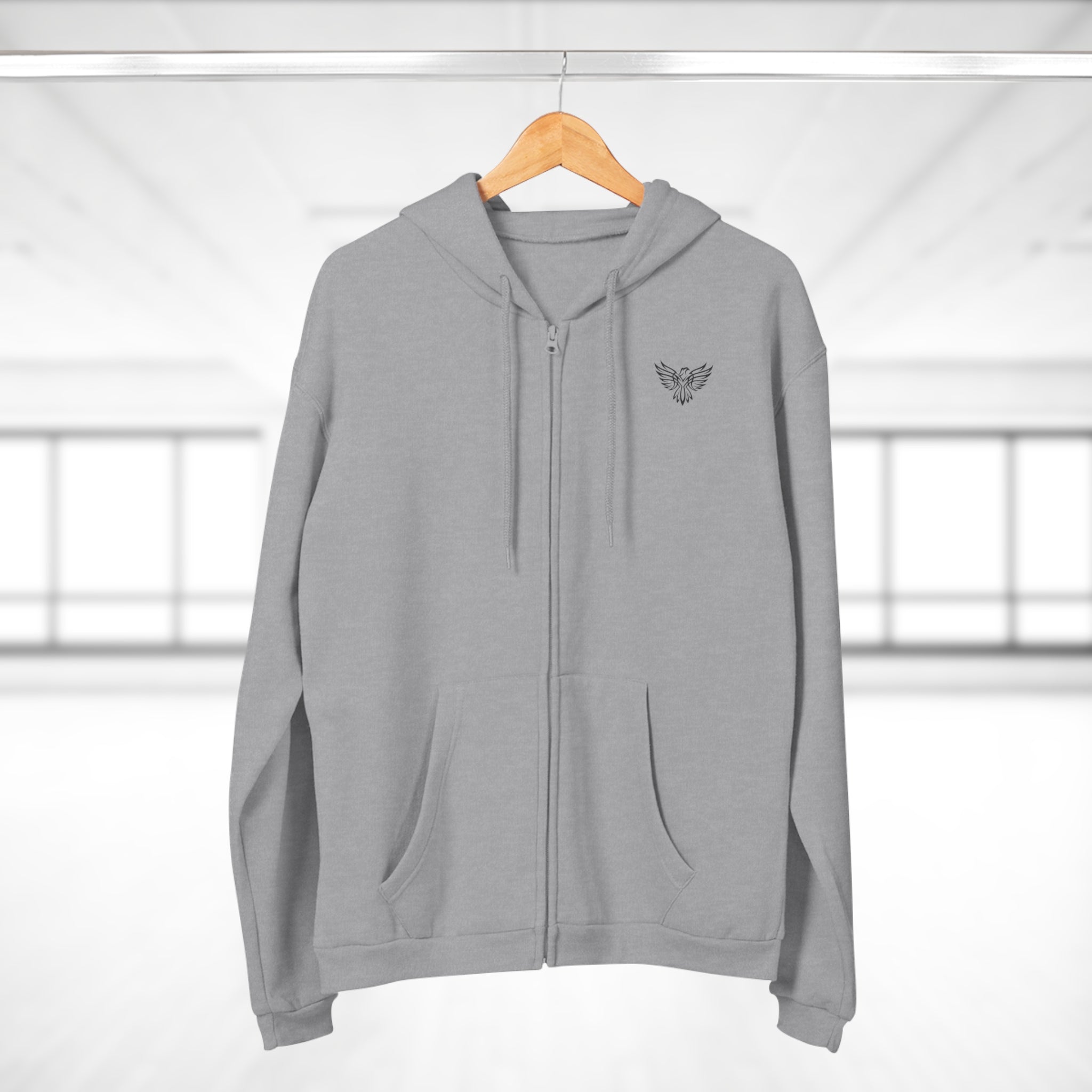 #4003 HOODED FREE WAY LOGO ZIP SWEATSHIRT
