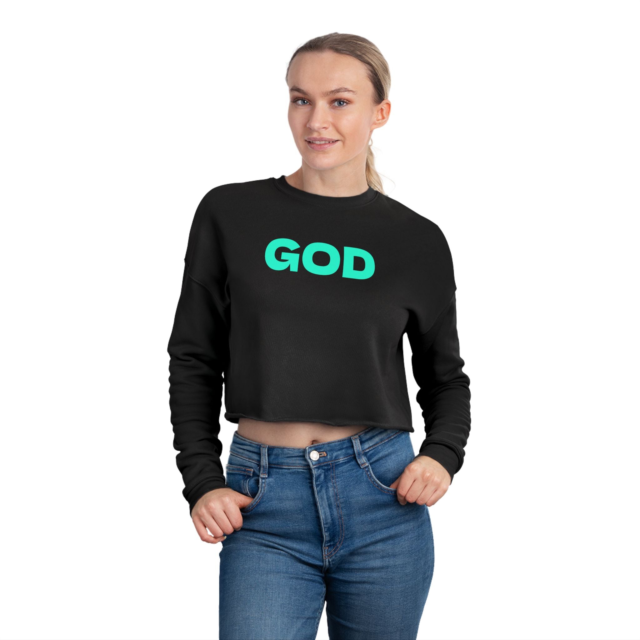 Cropped Sweatshirt | God | Freeway Thinker | 4504