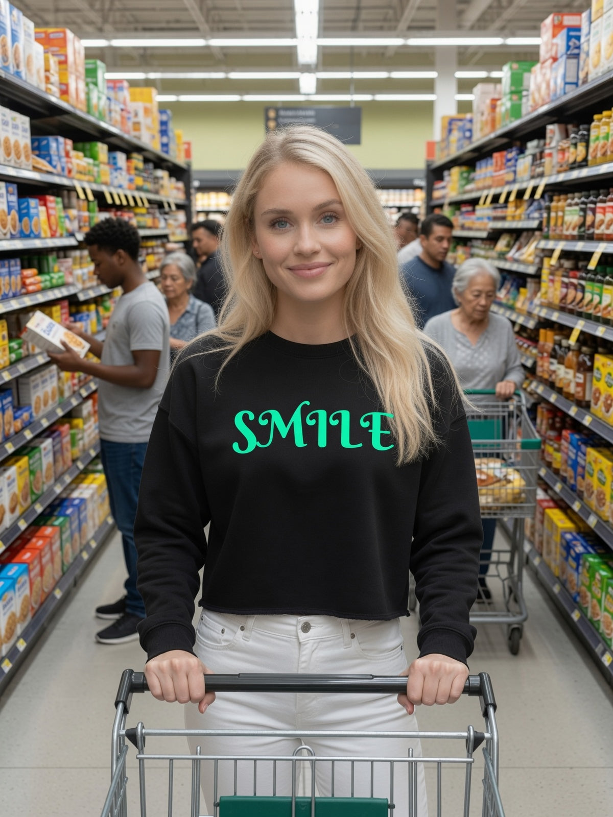 Cropped Sweatshirt | Smile| Freeway Thinker | 4510
