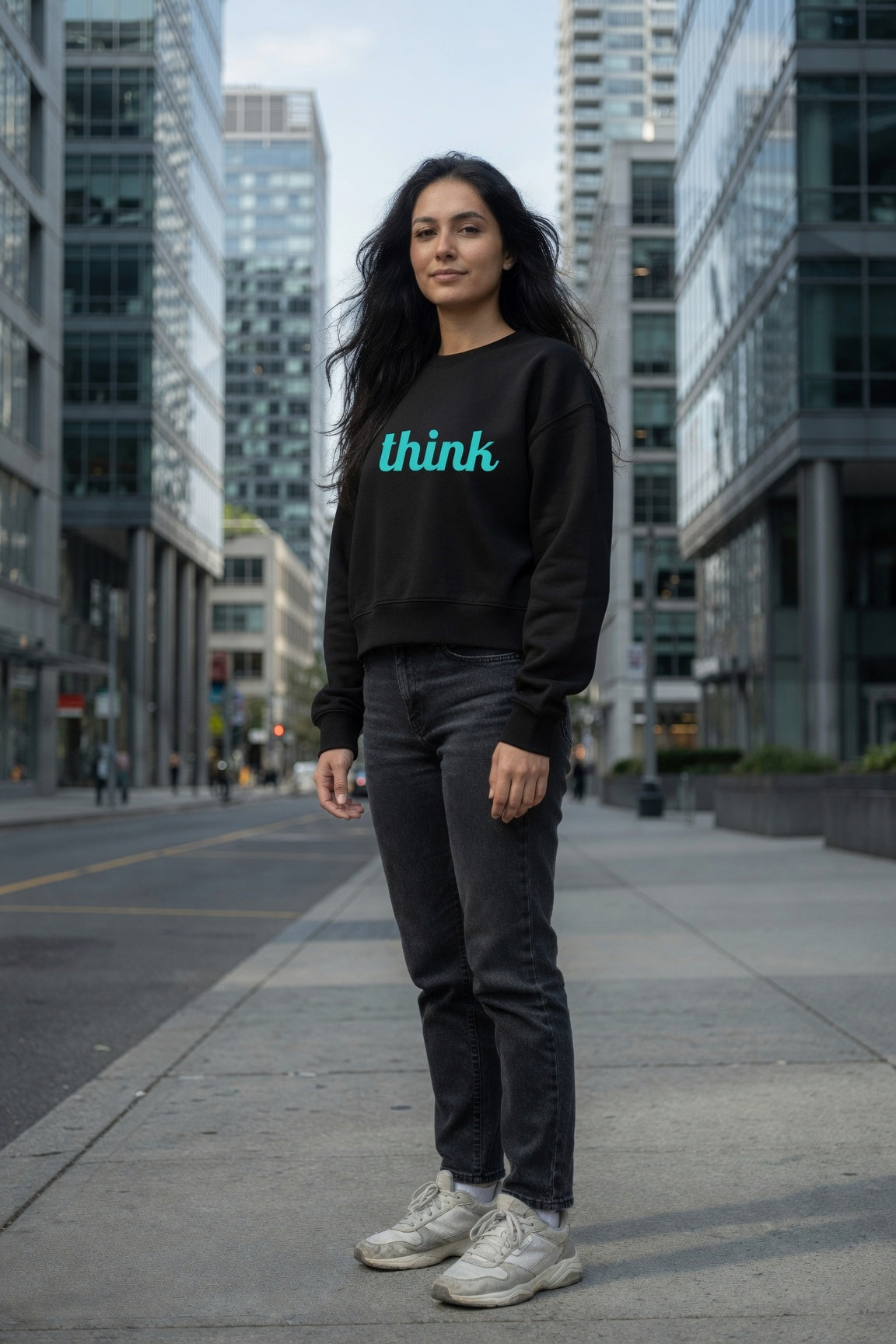 Cropped Sweatshirt | Think| Freeway Thinker | 4508