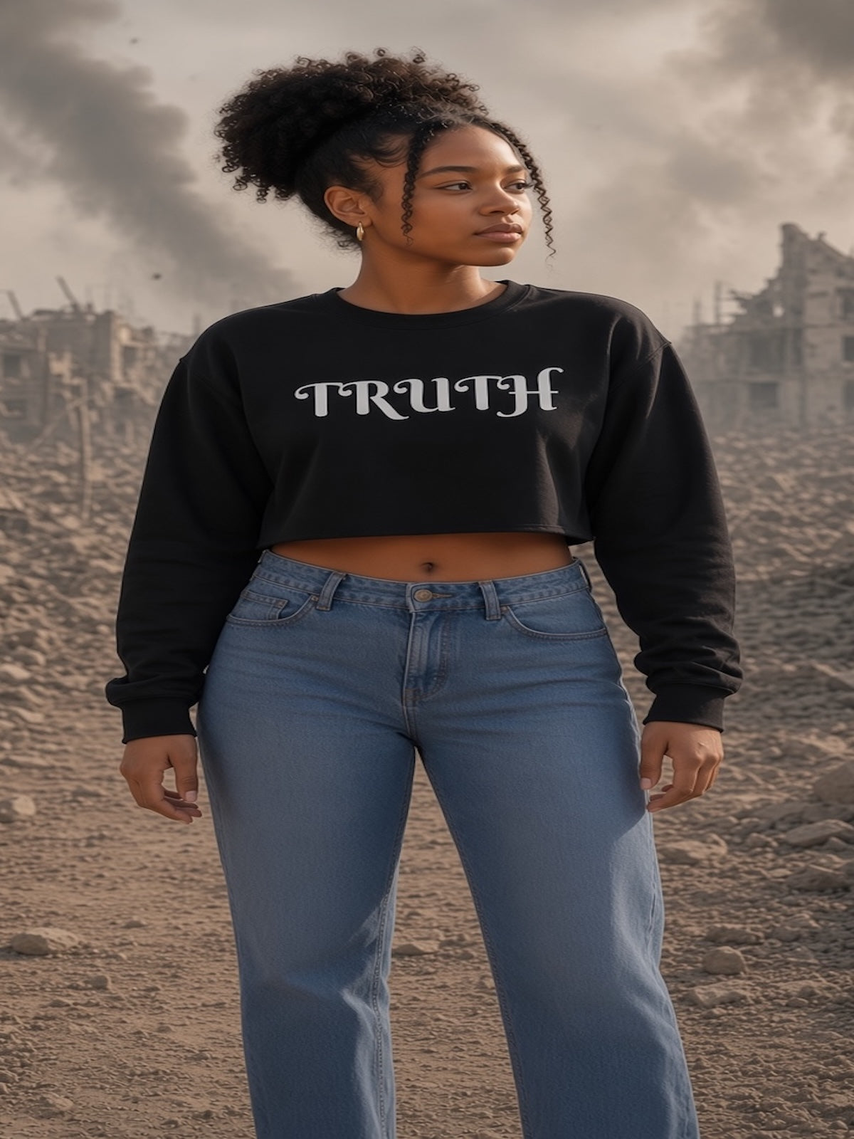 Cropped Sweatshirt | Truth | Freeway Thinker | 4516