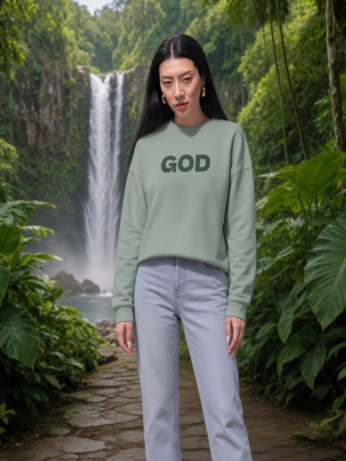 Cropped Sweatshirt | God | Freeway Thinker | 4504