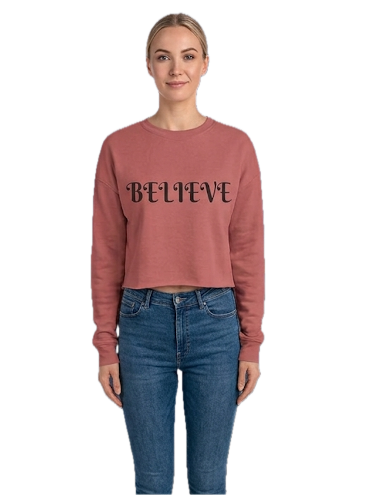 Cropped Sweatshirt | Believe | Freeway Thinker | 4507