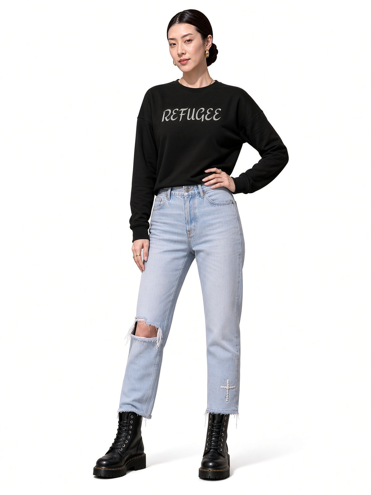 Cropped Sweatshirt | Refugee | Freeway Thinker | 4504