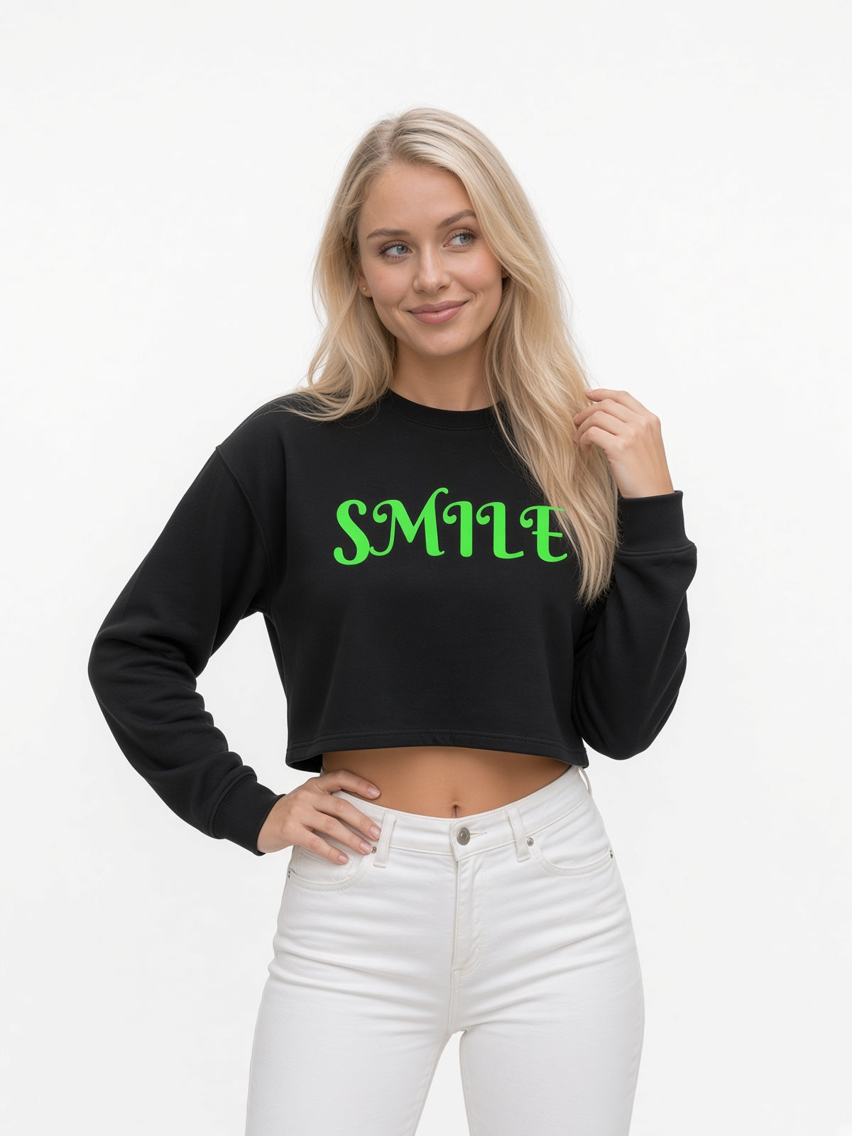 Cropped Sweatshirt | Smile| Freeway Thinker | 4510