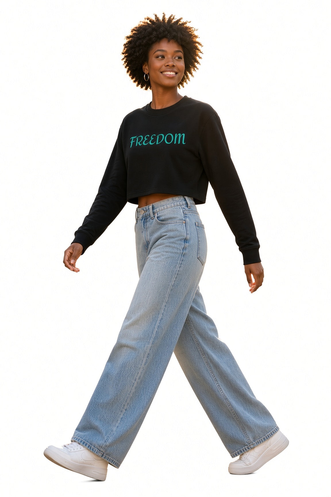 Cropped Sweatshirt | Freedom | Freeway Thinker | 4506