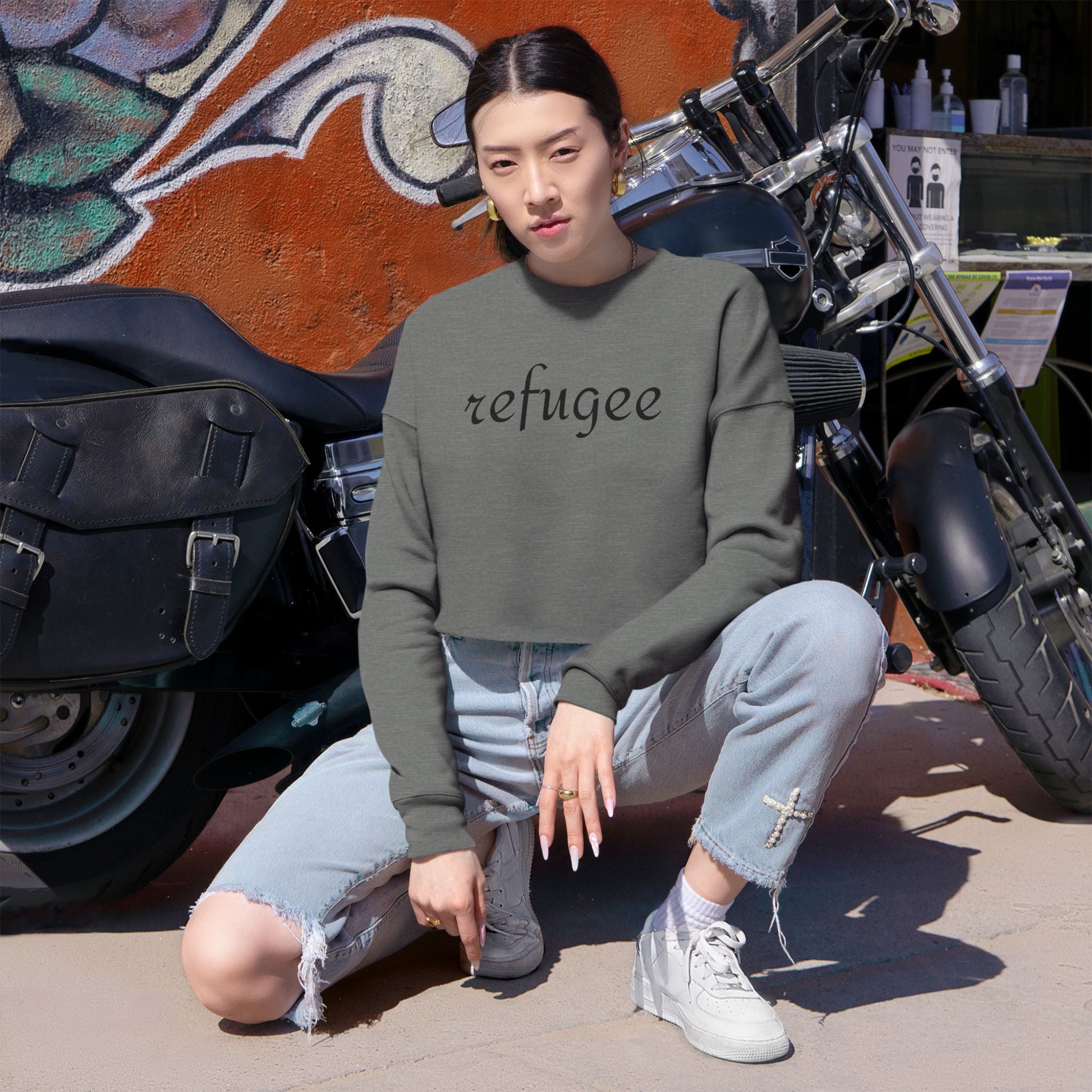 Cropped Sweatshirt | Refugee | Freeway Thinker | 4504