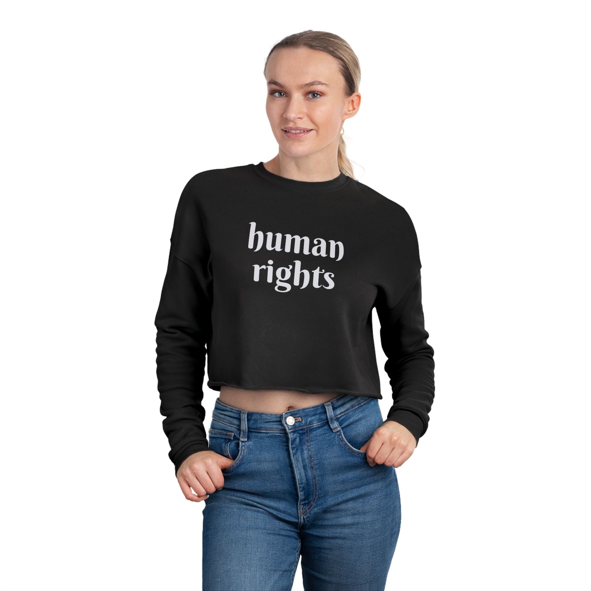 HUMAN RIGHTS - Cropped Sweatshirt