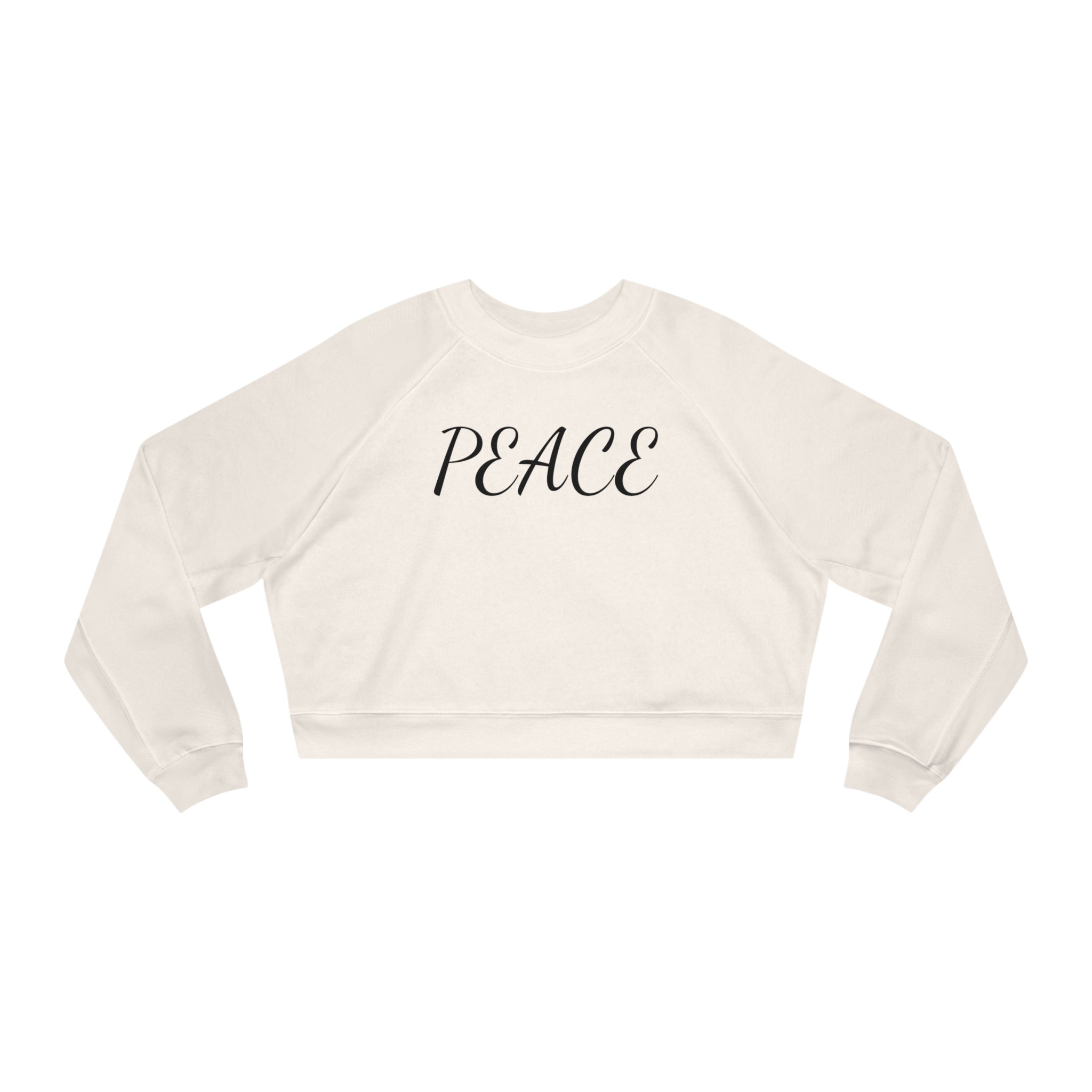 #4517 PEACE Women's Cropped Fleece Pullover